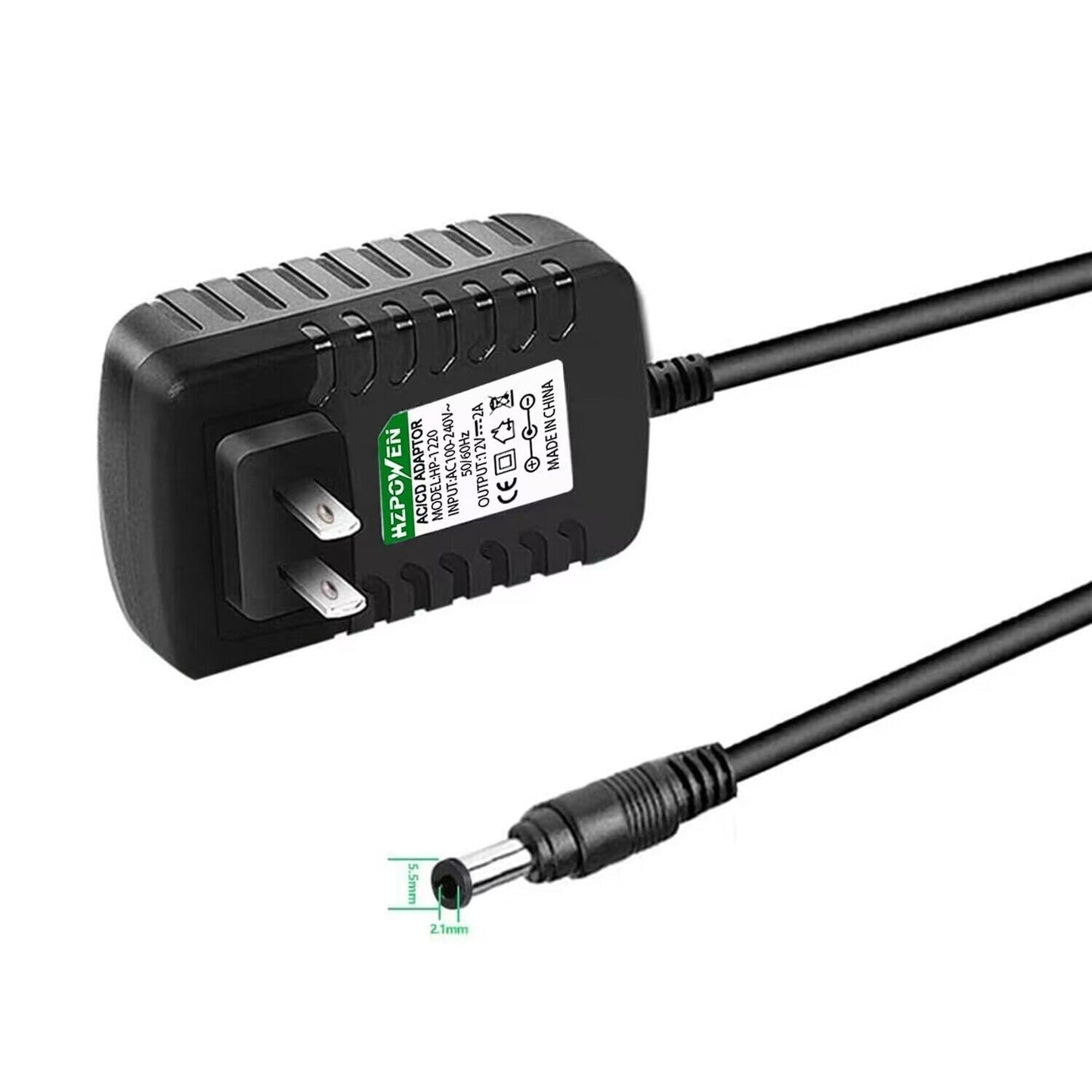 12V 2A Printer Charger AD-E001 Compatible with Brother P-Touch Edge Label Maker PT-D400 PT-D600 PT-E300 PT-E500