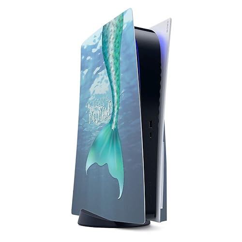MightySkins Gaming Skin for PS5 / Playstation 5 - Im Really A Mermaid | Protective Viny wrap | Easy to Apply and Change Style | Made in The USA