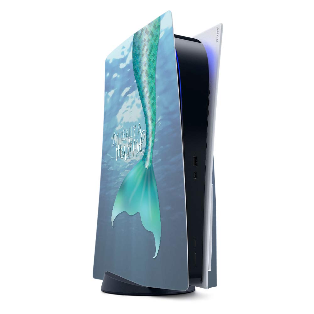 MightySkins Gaming Skin for PS5 / Playstation 5 - Im Really A Mermaid | Protective Viny wrap | Easy to Apply and Change Style | Made in The USA