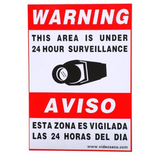 VideoSecu 6 Pack of Security Warning Signs Stickers Decals for CCTV Video Surveillance Camera System 3GB