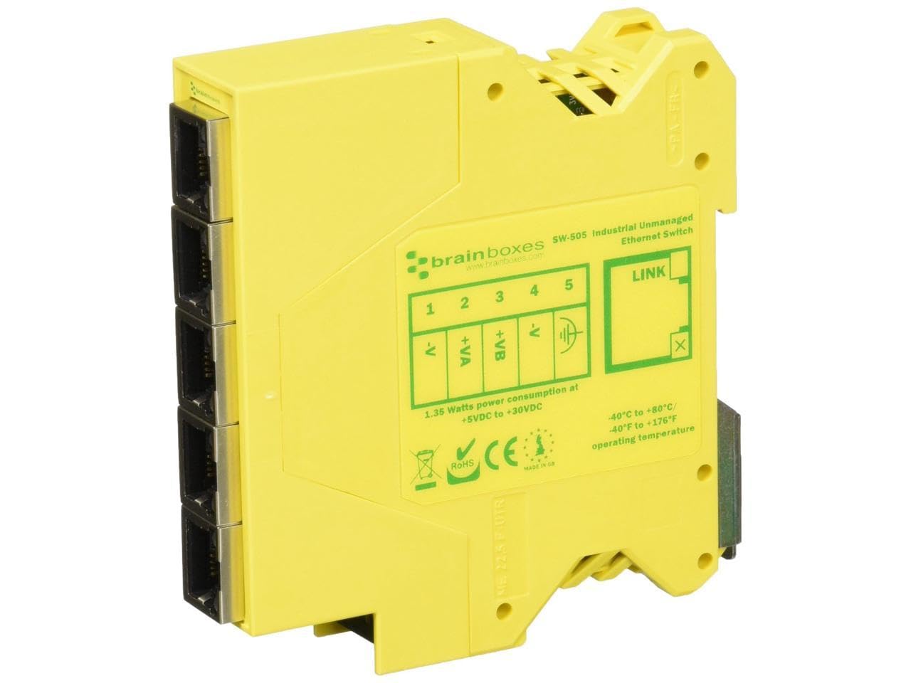Brainboxes Ethernet Switch 5 Port SW-505