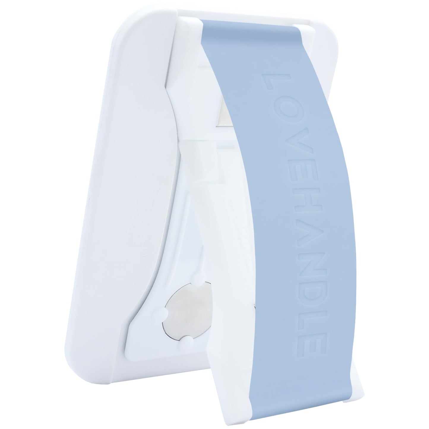 LoveHandle PRO for MagSafe Compatible Magnetic Phone Grip - Phone Strap - Mount, Handle and Kickstand for Smartphone and Tablet - Airy Blue - Eligible