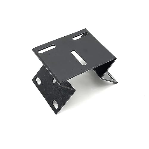 CCTV Video Surveillance Camera Mounting Bracket Vertical Wall Corner Right Angle Plate Supporting Holder Crane Metal Black White (Black Mount)