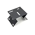 CCTV Video Surveillance Camera Mounting Bracket Vertical Wall Corner Right Angle Plate Supporting Holder Crane Metal Black White (Black Mount)