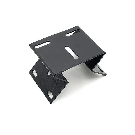 CCTV Video Surveillance Camera Mounting Bracket Vertical Wall Corner Right Angle Plate Supporting Holder Crane Metal Black White (Black Mount)