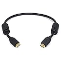Monoprice 4K High Speed HDMI Cable - HDMI 2.0, 4K@60Hz, HDR, HDR10, Dolby Vision, 18Gbps, YUV 4:4:4, 28AWG, with Ferrite Cores, 1.5 Feet, Black