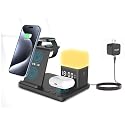 Tron Multifunction, 6 in 1- Wireless Charger Fast Charging for iPhone, Apple Watch & Airpods with Lamp & Clock TR20 Model