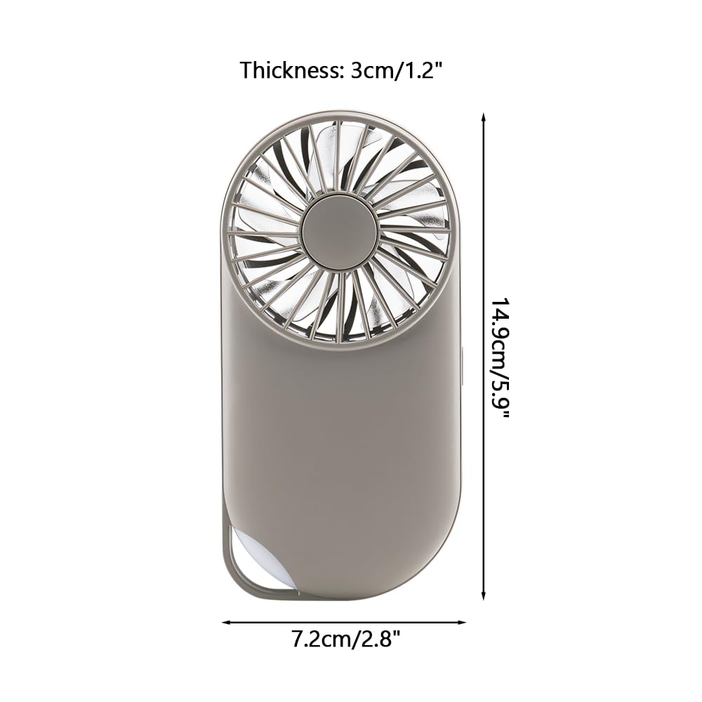 DONGKER USB Handheld Fan,4 Speed Personal Cooling Fan 1200mAh Battery for Summer, Travel, Bedroom, Car, Outdoor, Kitchen