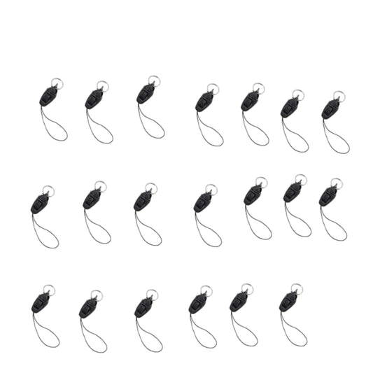 YLiiii 20Pcs/lot Black Detachable Buckle Mobile Phone Accessories Pendant Buckle Small Sling Anti-Lost Lanyard Cords Hanging Head Keychains Hooks