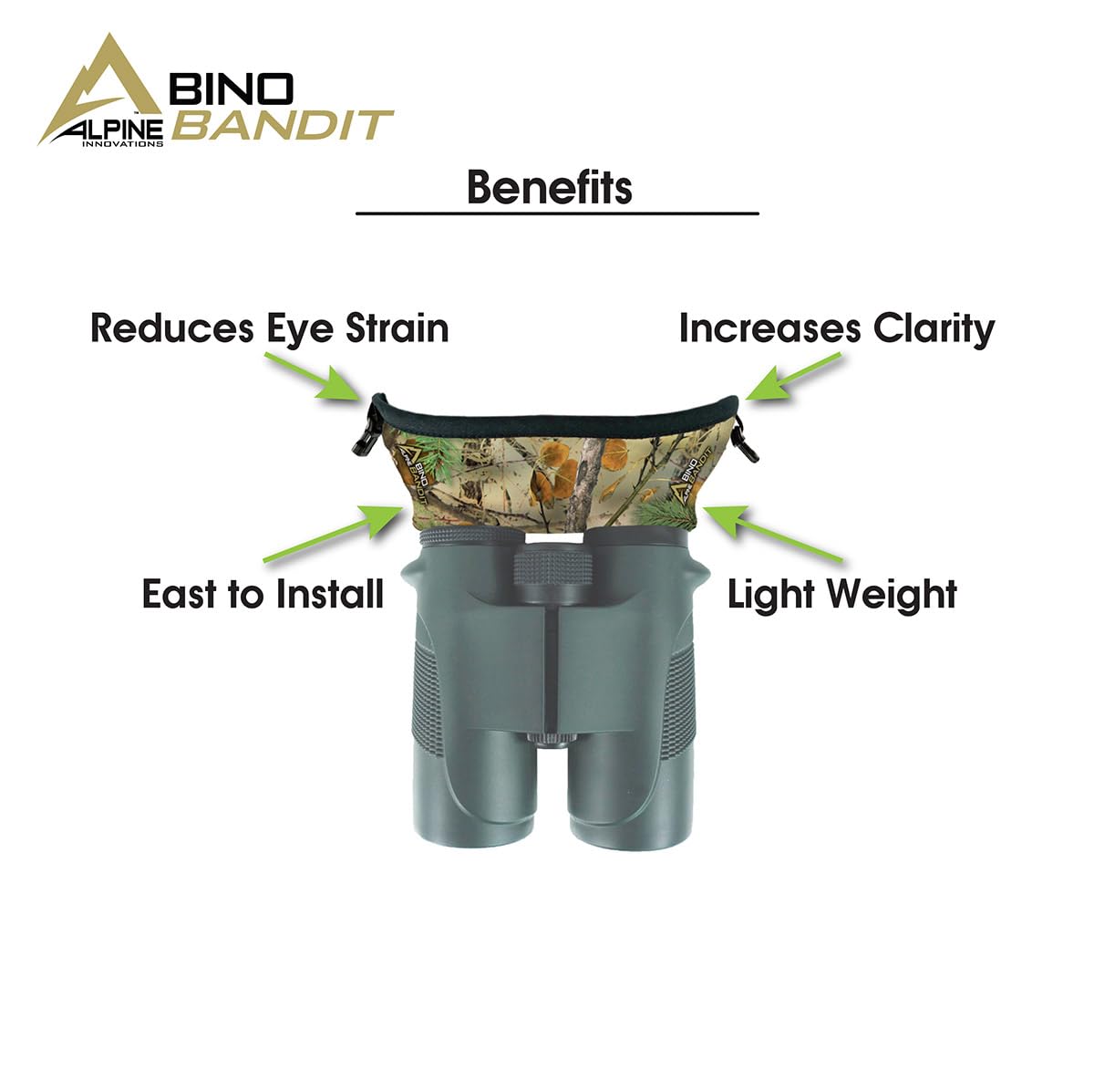 Slicker Bino Bandit - Blocks Glare, Improves Visual Acuity and Reduces Eye Fatigue. FITS All Binoculars. (Stealth Bronze)