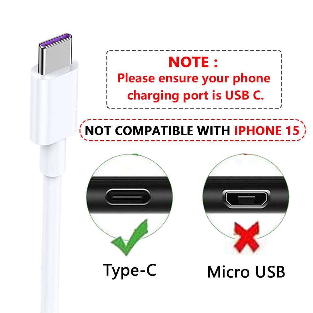 HONGPING Car Carplay Cable 2-Pack of 6ft USB C to USB-A Charger Cable for iPad Pro, Galaxy, MacBook Air, Nintendo Switch, Pixel, LG, Sony, OnePlus