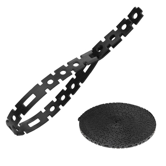 Klein Tools 450-700 Stretch Cable Tie Roll, Made in USA, Cable Management for Cord and Wire with Dispenser Box, Nylon Strap, Mountable, 75-Foot