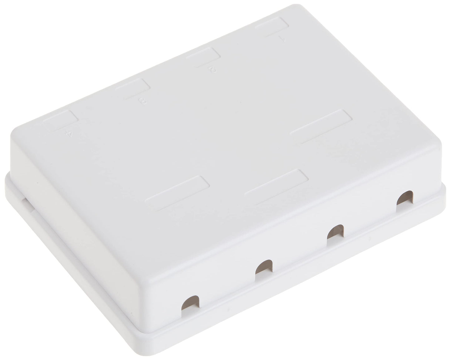 4 Port Keystone Jack Surface Mount Box, White, Surface Mount Box for Networking, Home Theatre, Security/Surveillance, Cablewholesale