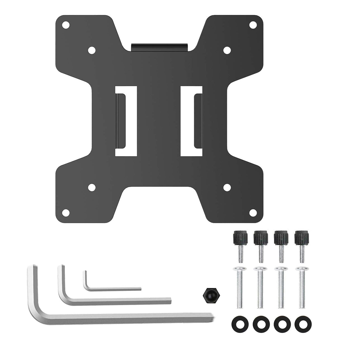 WALI Mounting Plate 75 by 75 mm to 100 by 100 mm Only for WALI Monitor Mounting System, 1 Pack, Black