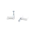 THE CIMPLE CO - Dual, Twin, or Siamese Coaxial Cable Clips, Cat6, Electrical Wire Cable Clip, 1/2 in Nail Clip and Fastener, White (100 Pieces per