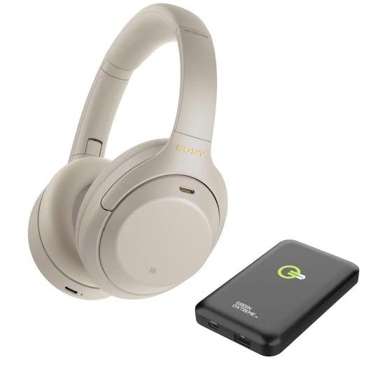Sony WH-1000XM4 Wireless Premium Noise Canceling Overhead Headphones with Mic for Phone-Call and Alexa Voice Control, Silver WH1000XM4 Bundle…