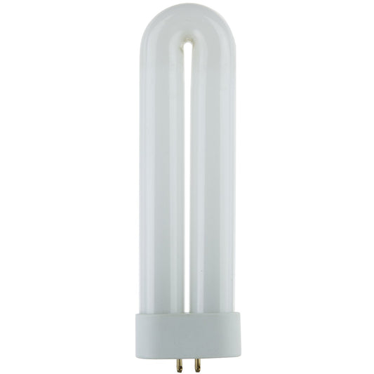 Sunlite 05150-SU T6 Fluorescent U-Shaped Light Bulb, 12 Watts, UV Light, 365nm Color Wavelength, GX10q 4-Pin Base, Plug-in, 5,000 Hour Life Span