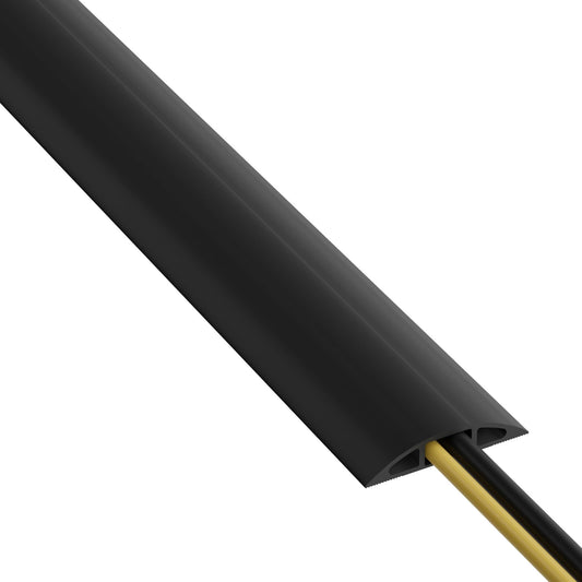 D-Line 30ft Floor Cord Cover, Floor Cable Protector, Extension Cord Cover, Protect Wires & Prevent Cable Trips, Cable Management Solution - Cord