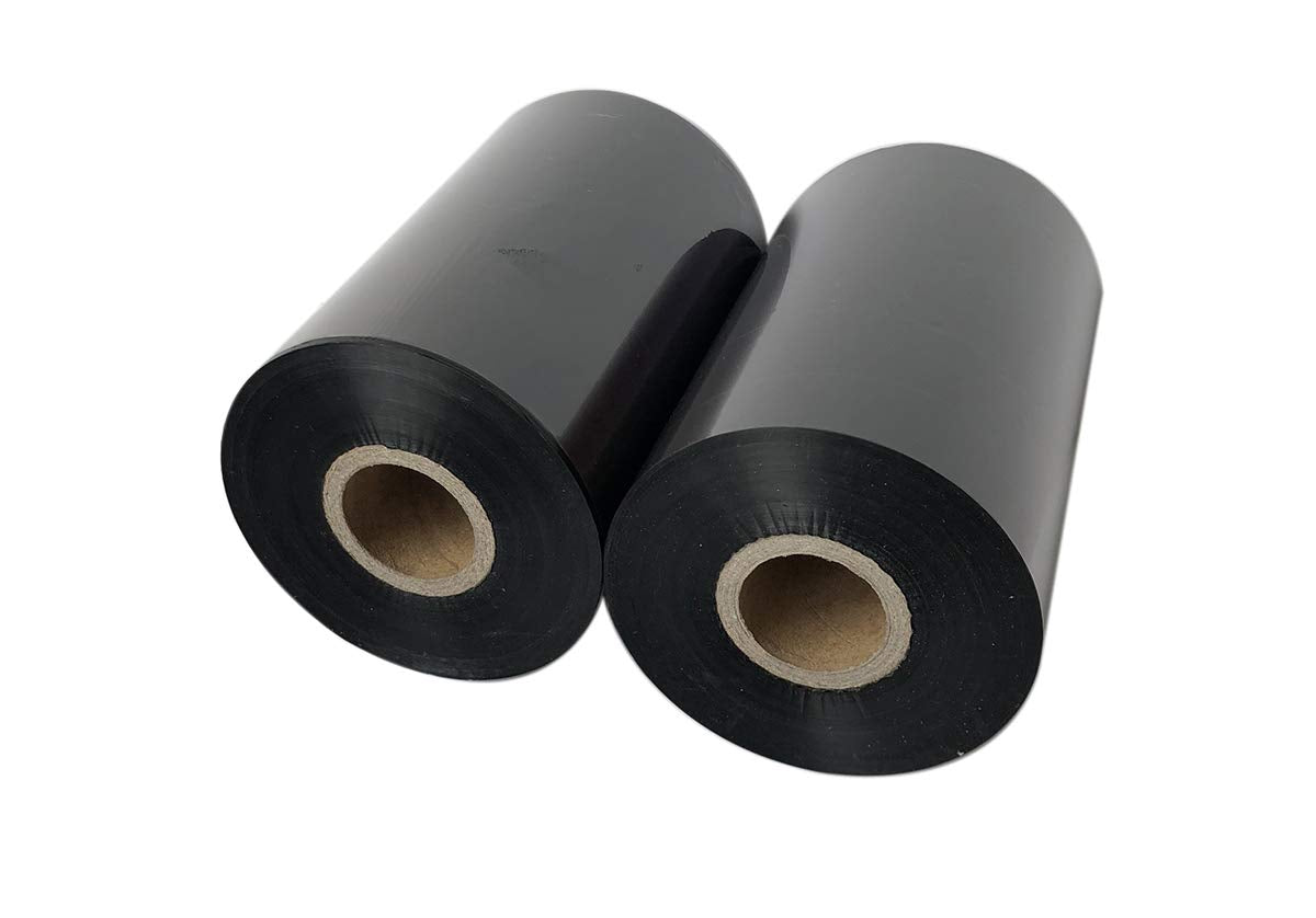 Officeuct Thermal Transfer Ribbon- Resin Enhanced Wax Printer Ribbon 1” Core Ink Out 4.33" X 1476'(110mm*450m)-1 Roll for Zebra ZT230 ZT410 ZT420