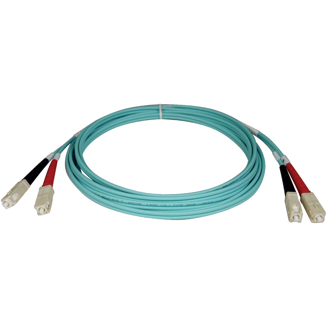 TRIPP LITE N806-15M 10Gb Multimode Duplex 50/125 LSZH Aqua Fiber Patch Cable SC/SC - 15M (50ft)