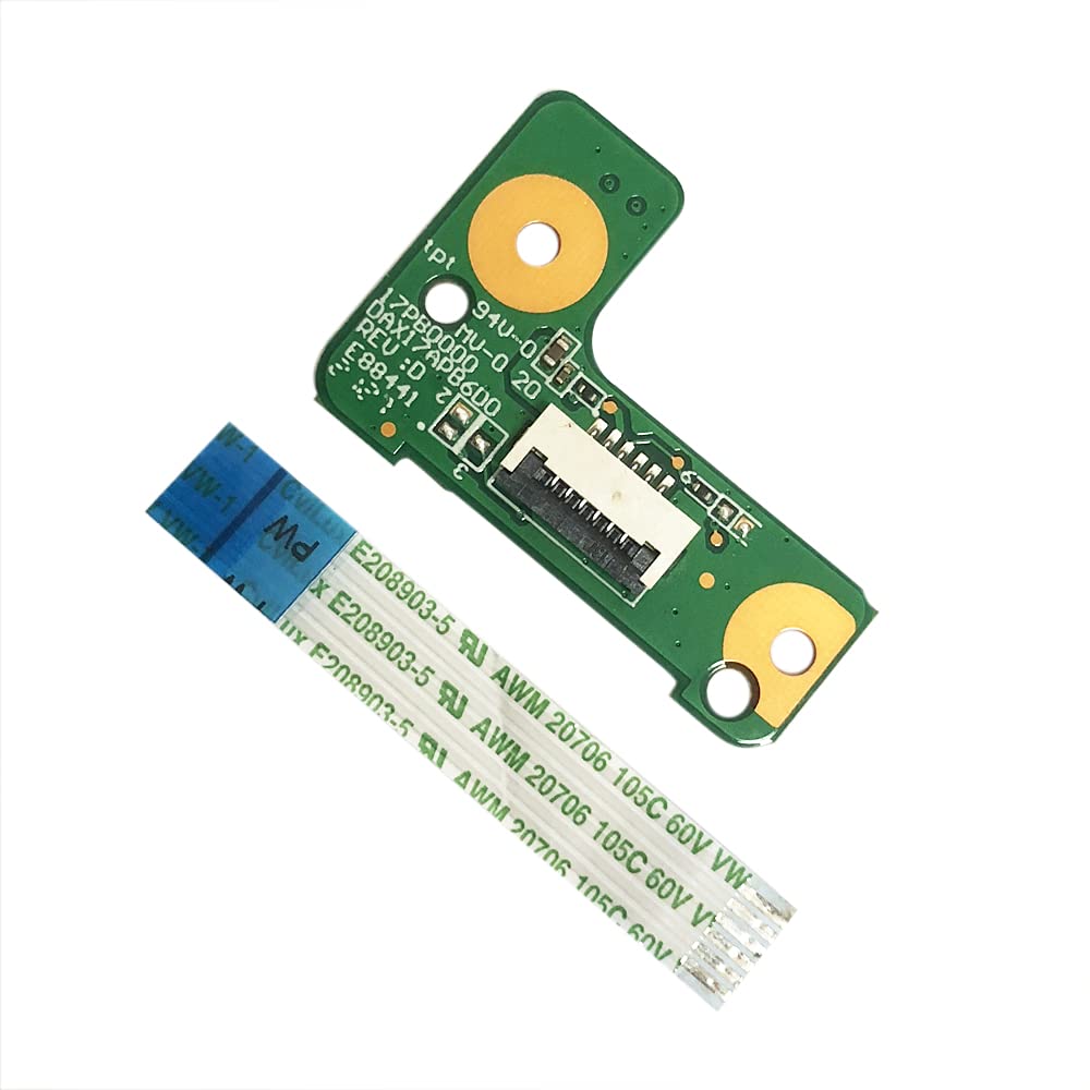 Zahara Power Button Board with Cable Replacement for HP 17-g134ds 17-g141dx 17-g148dx 17-g178ca DAX17APB6D0 809310-001 17-g178ca 17-G188CA