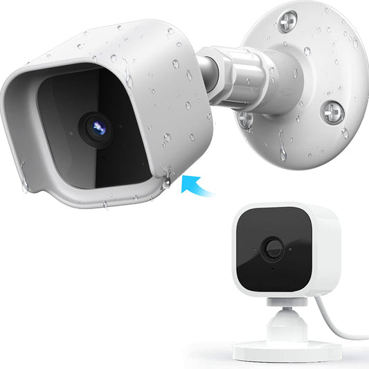 Blink Mini Wall Mount Bracket with Protective Case?Weather Proof 360 Degree Protective Adjustable Indoor/Outdoor Small Mount(1 Pack White?Camera not