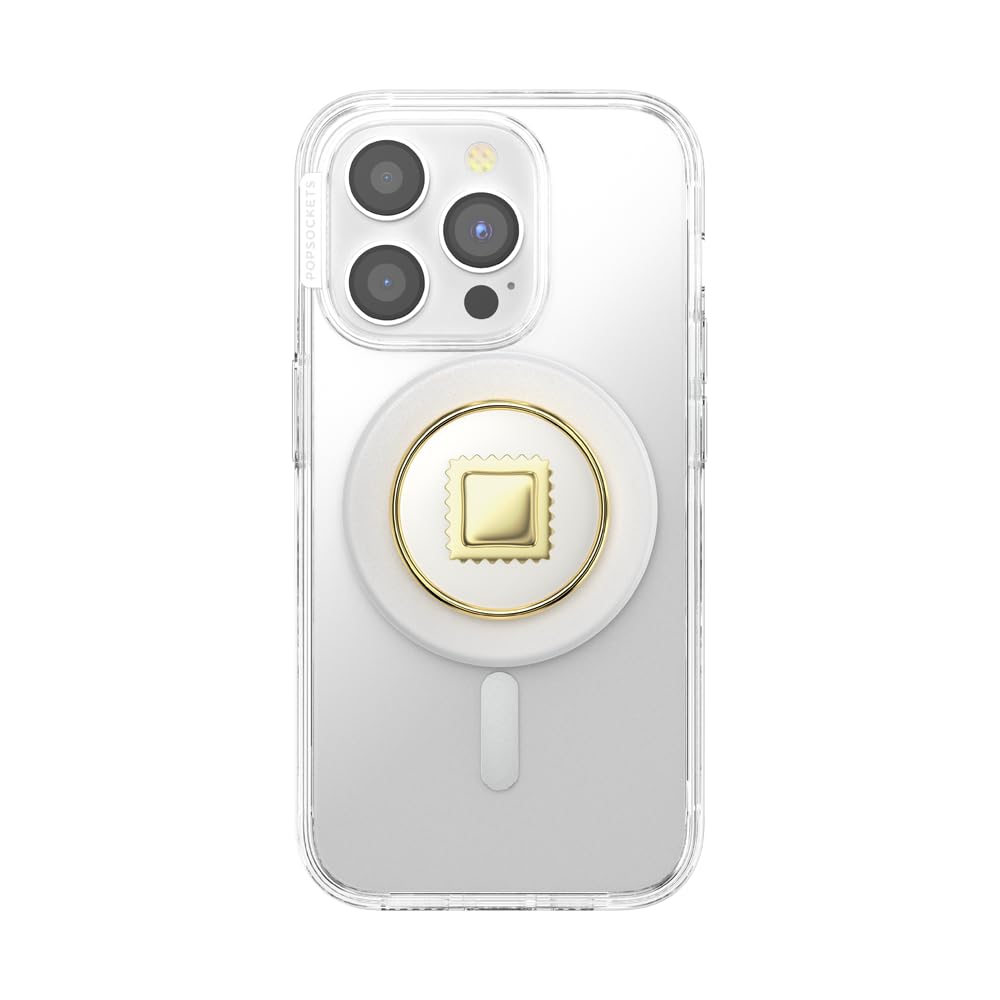PopSockets Phone Grip for MagSafe, Magnetic Holder, Phone Stand, Gold - Raviolo