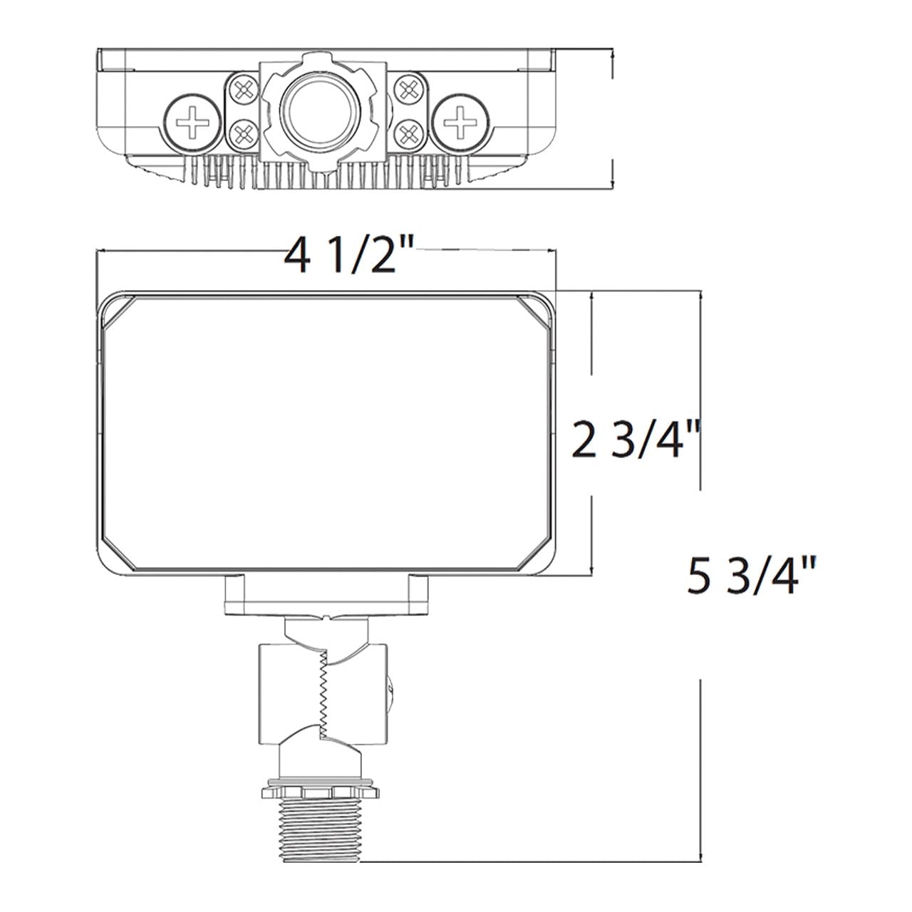 RAB X34 Series Adjustable LED Flood Light - Selectable Wattage & CCT, Outdoor Commercial Fixture (Available in Bronze or White) (Bronze)