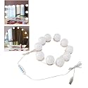 Cimenn Hollywood Makeup Vanity Mirror Bulb, 10Pcs USB LED 5 Color Temperature Light Bulb for Makeup Beauty Tabletop Vanity Mirror, Wall Mounted
