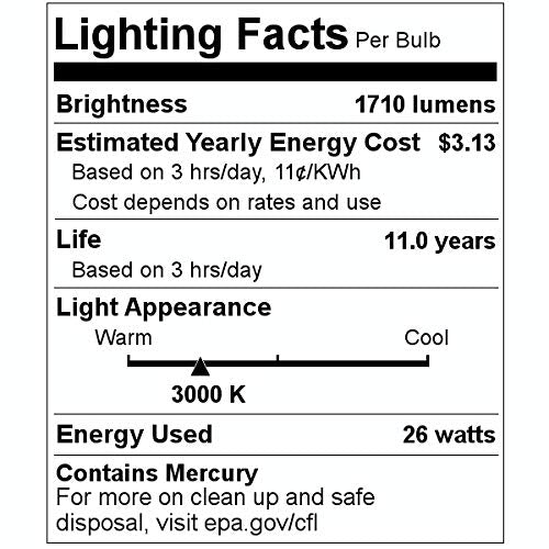 Eiko QT26/30-4P 26W Quad-Tube 3000K G24q3 4 Pin Base Fluorescent,