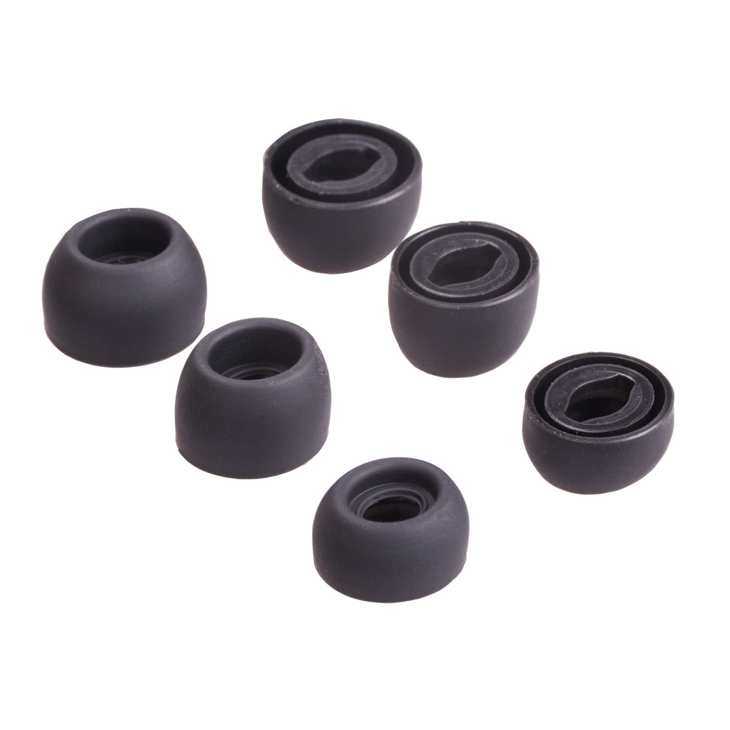 Replacement Silicone Tips Earbuds Eartips Set for Samsung Galaxy Buds Pro Headphones Fit in Case Ear Tips,6 Pairs (Phantom Black)
