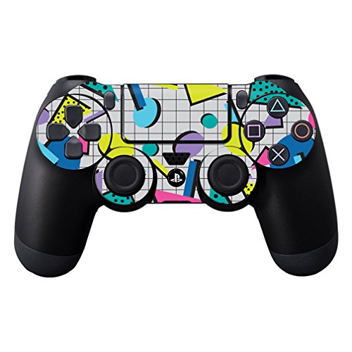 MightySkins Skin Compatible with Sony PS4 Controller - Awesome 80s | Protective, Durable, and Unique Vinyl Decal wrap Cover | Easy to Apply, Remove