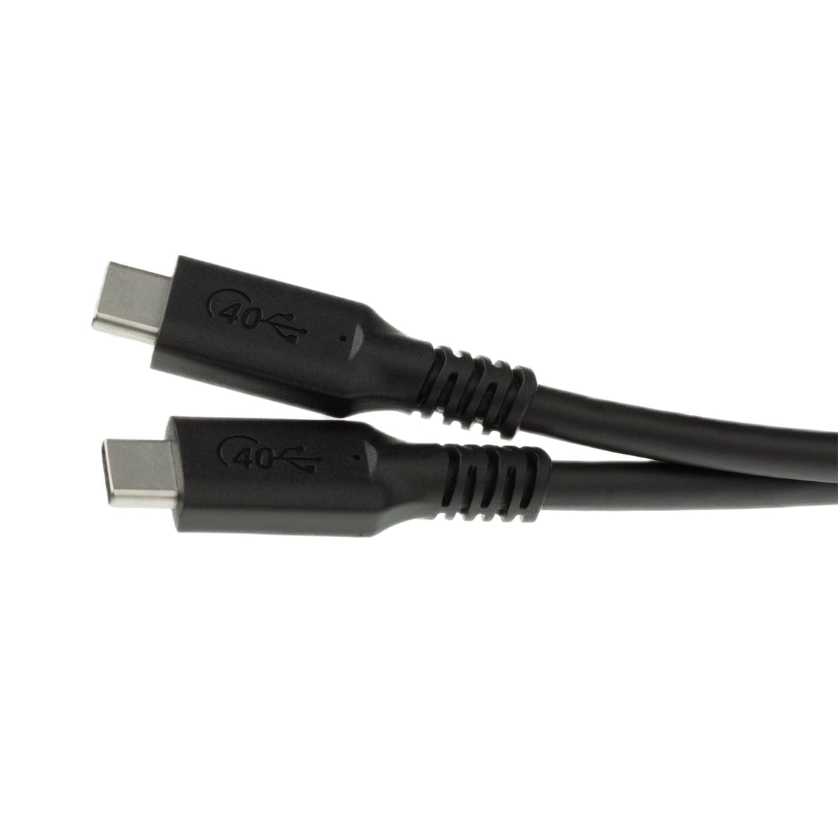 CableWholesale USB4 40Gbps 100 watt Fast Charging Cable, USB Type C Male to Male, Thunderbolt 3 Compatible, PVC Jacket, Black, 3 Feet