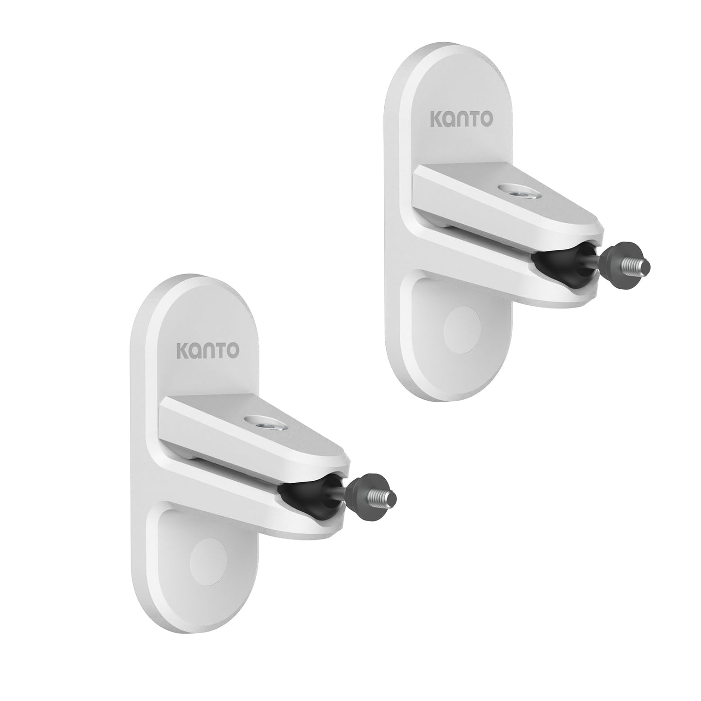 Kanto SPW3W Universal Satellite Speaker Wall Mount Bracket | ¼-20 Thread Attachment | Tilt, Swivel & Rotation | Holds 12 lbs (5.4 kg) | Wire & Cable