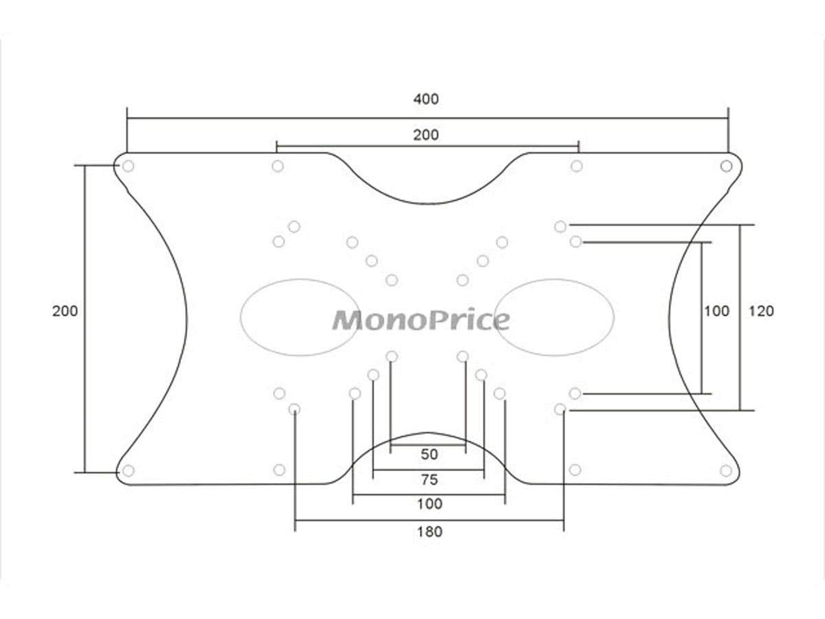 Monoprice 400X200mm Bracket Universal Adapter
