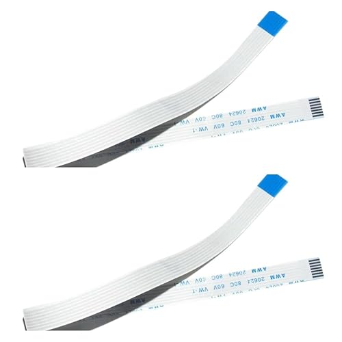 Zahara 2PCS Power Reset Button Ribbon Flex Cable 7-Pin Replacement for PlayStation 2 PS2 30001-39001