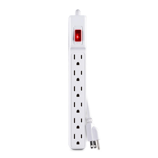 CyberPower GS60304 Power Strip, 6 Outlets, 3 Foot Power Cord White