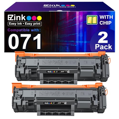 E-Z Ink CRG-071 071 Toner Cartridges-(with CHIP) Replacement for Canon 071 Black Toner Cartridge CRG071H Work with ImageCLASS LBP122dw LBP122 LBP120