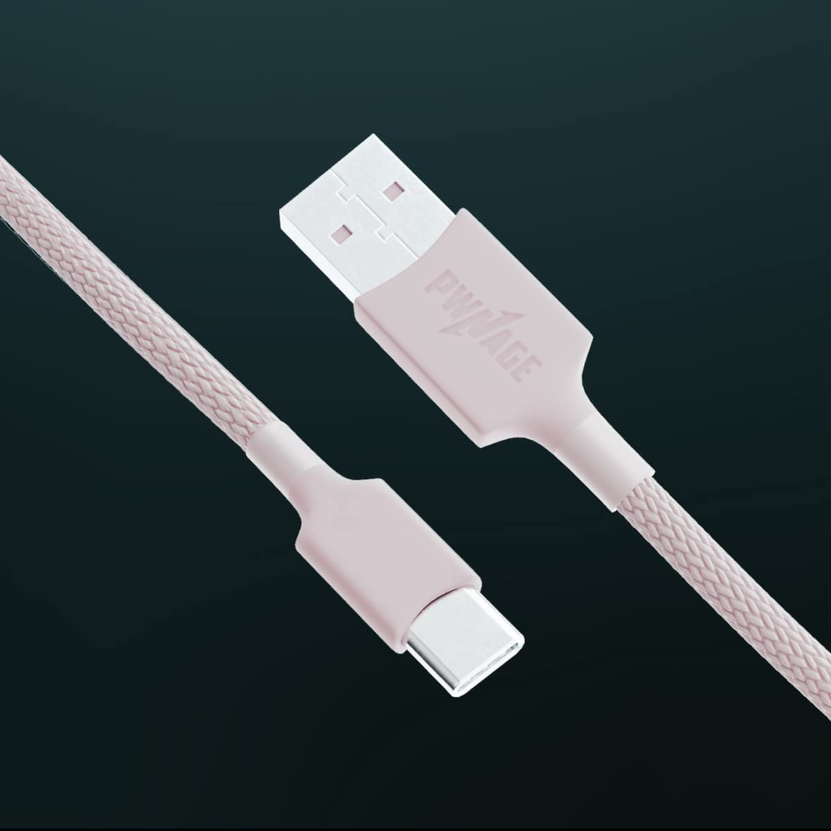 PWNAGE Ultra Custom Coiled Aviator USB C Cable for Gaming Keyboard, Double-Sleeved Mechanical Keyboard Cable with Detachable Metal Aviator, 1.8M USB-A