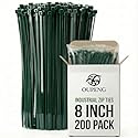 200PCS Nylon Zip Ties - 8 Inch Green,Multi-Purpose Self Locking Cable Ties,Ultra Strong Plastic Wire Ties with 40lb Tensile Strength,Cable Ties