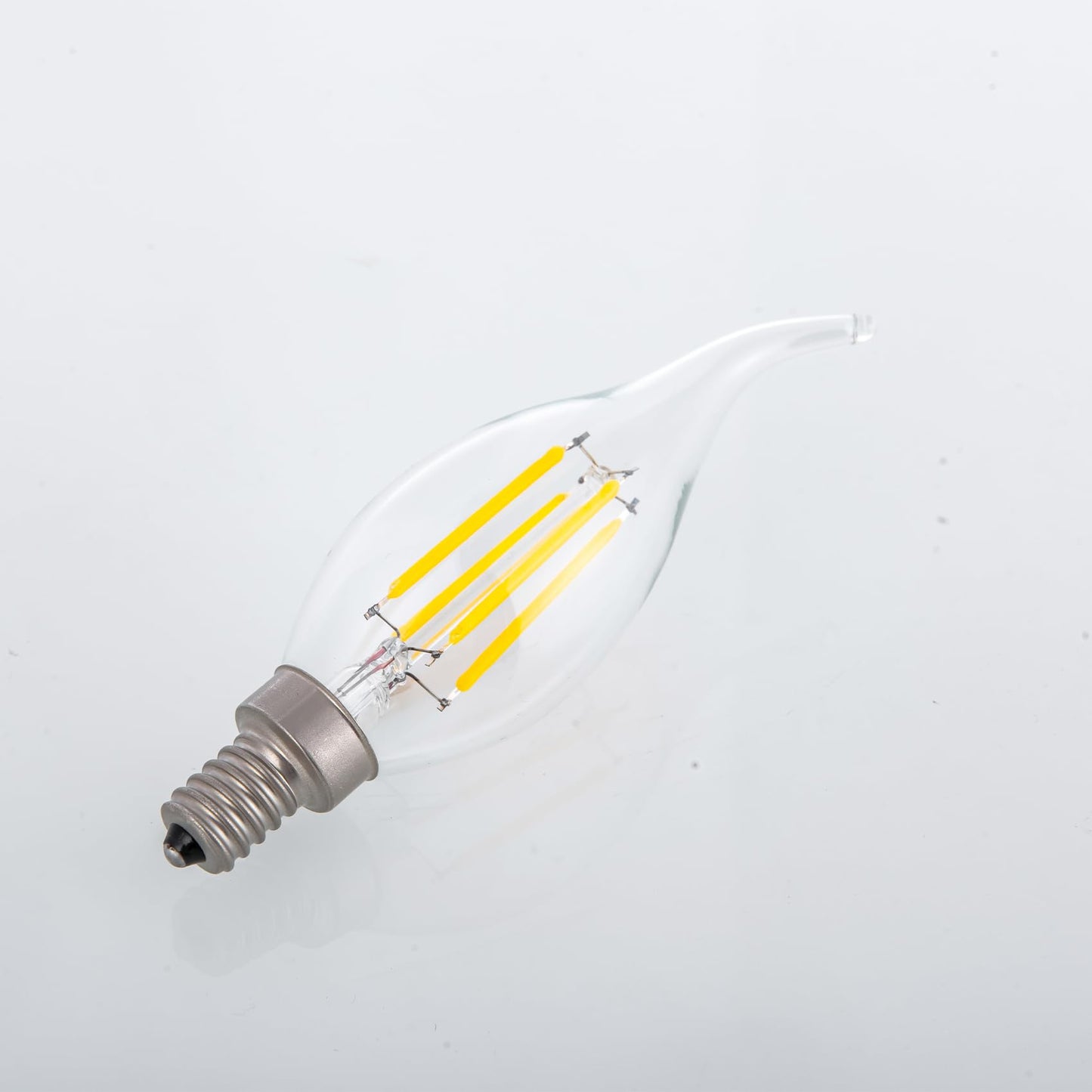 SHUWDKAR 12 Volt Candelabra Bulbs LED 4W E12 Bulbs 40 Watt Equivalent 2700K