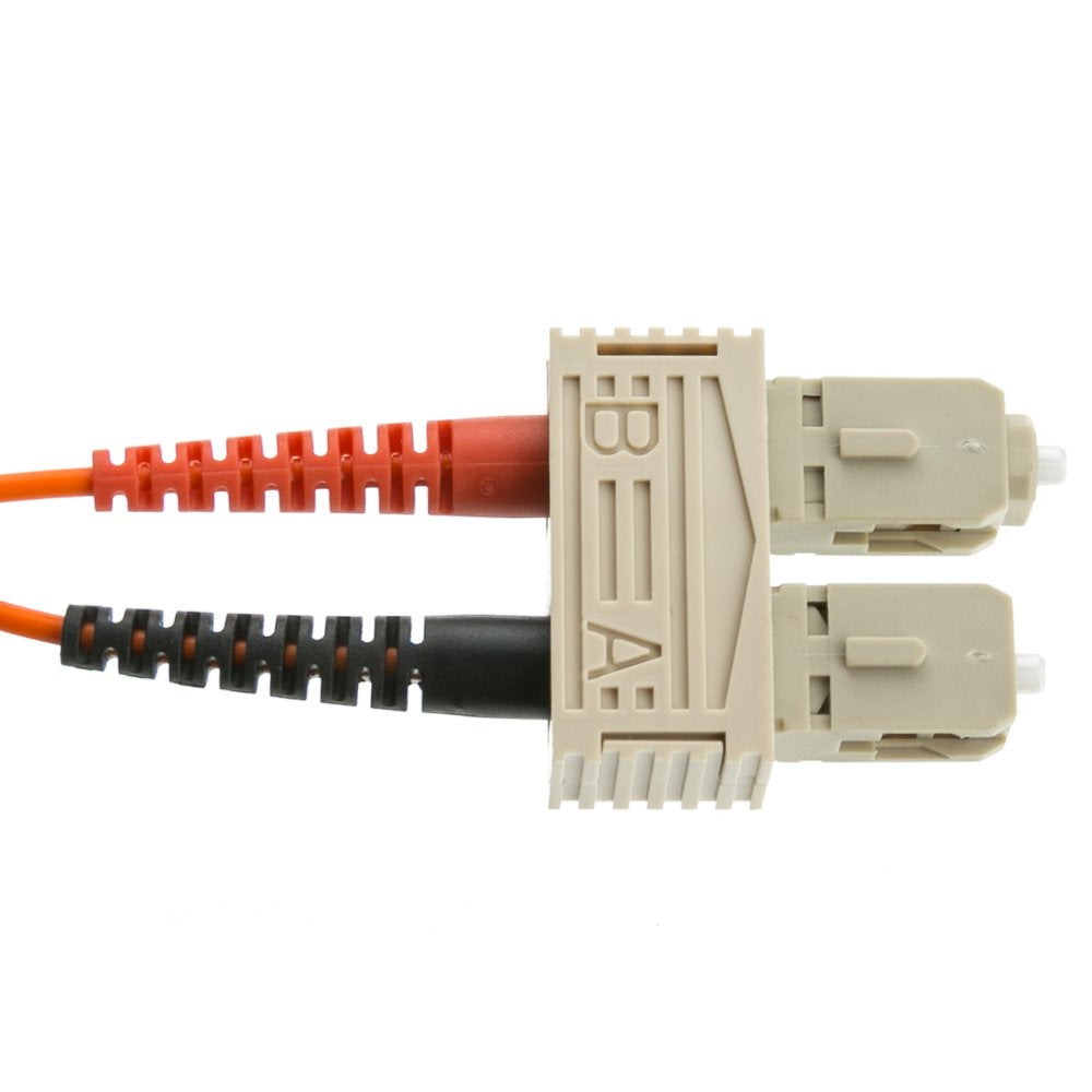 CableWholesale LC to SC OM2 Multimode Duplex Fiber Patch Cord, 3m/10ft