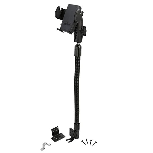 ARKON Mounts Mega Grip Car Phone Holder with Seat Rail Mount | for Cars & Trucks | Fully Adjustable | Flexible 22" Gooseneck Arm | Sturdy Seat Rail