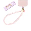 VICHUNHO Beaded Phone Wrist Strap, Cellphone Lanyard with Tether Tab, Cute Cell Phone Wristlet Bracelet for Women Girls