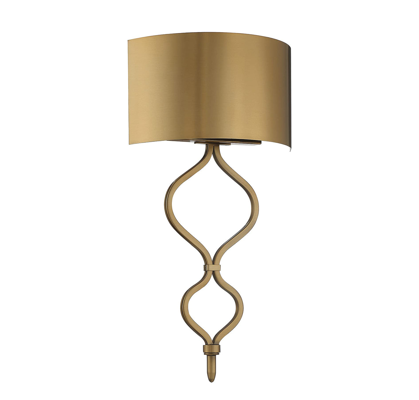 Savoy House 9-6520-1-322 Como Bohemian Modern Metal Wall Sconce, Integrated LED 1-Light 14 Watt, 20" H x 11" W, Warm Brass