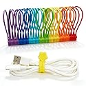 Fironst Reusable Silicone Magnetic Cable Ties, 28 Pack 7.48'' Magnetic Twist Ties for Bundling and Organizing, Holding Stuff, USB Charging Cords