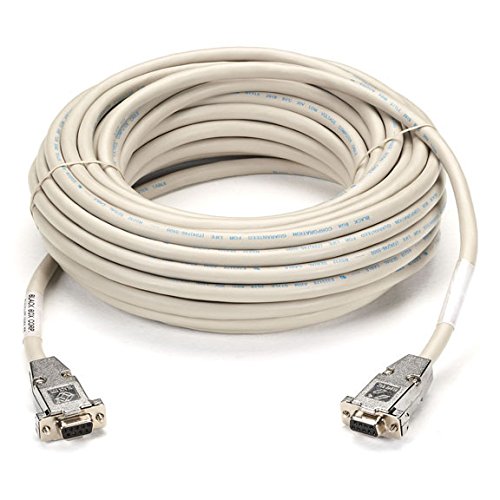 Black Box Null Modem Cable - DB-9 (F) to DB-9 (F) - 25 ft - Gray