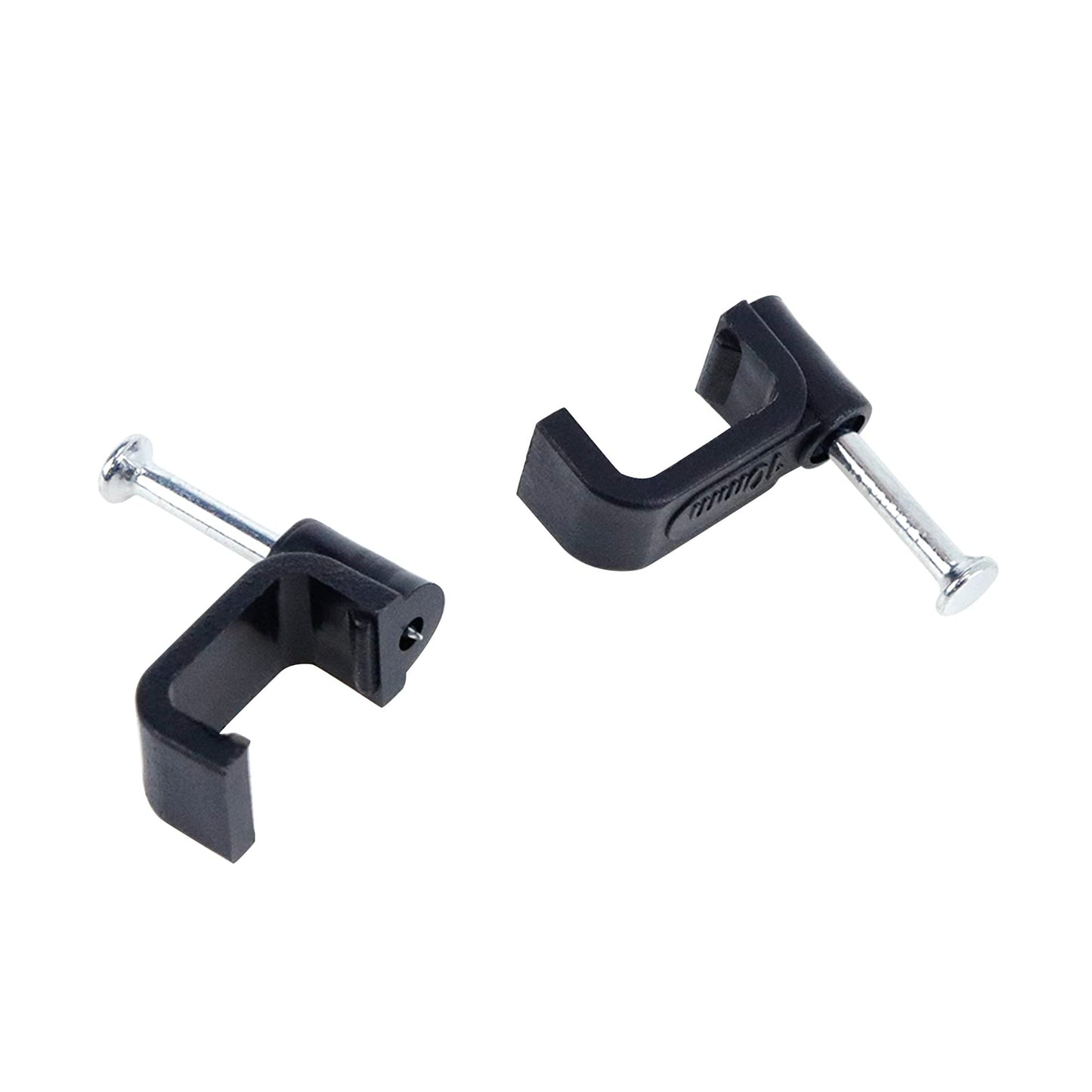 T Tulead Cable Wire Clips Coax Fasteners Pin Cable Stables 10mm Black Nail Wire Holoder Pack of 200