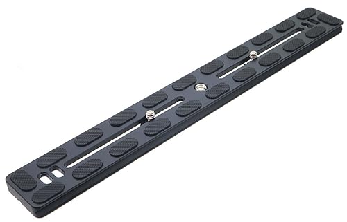 HITHUT PU-300 300mm Universal Lengthened Quick Release Plate Slide Rail with D-Ring Screw for Tripod Ball Head DSLR Camera, Arca-Swiss Compatible