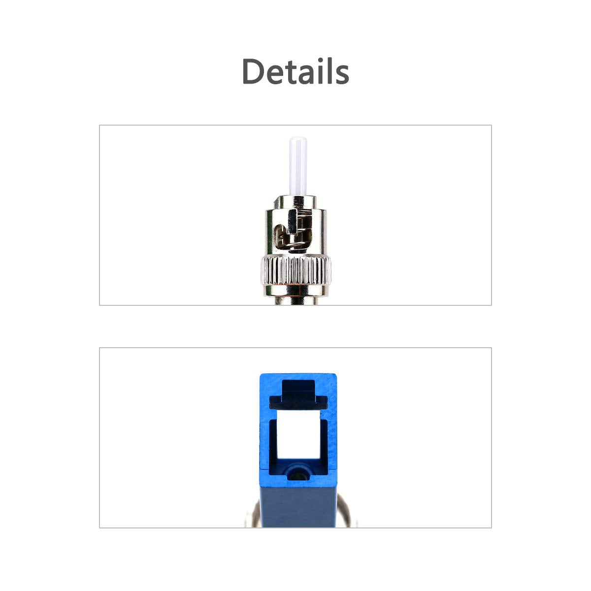 KELUSHI Single Mode 9/125 SM ST Male to LC Female Hybrid Optical Fiber Adapter Connector